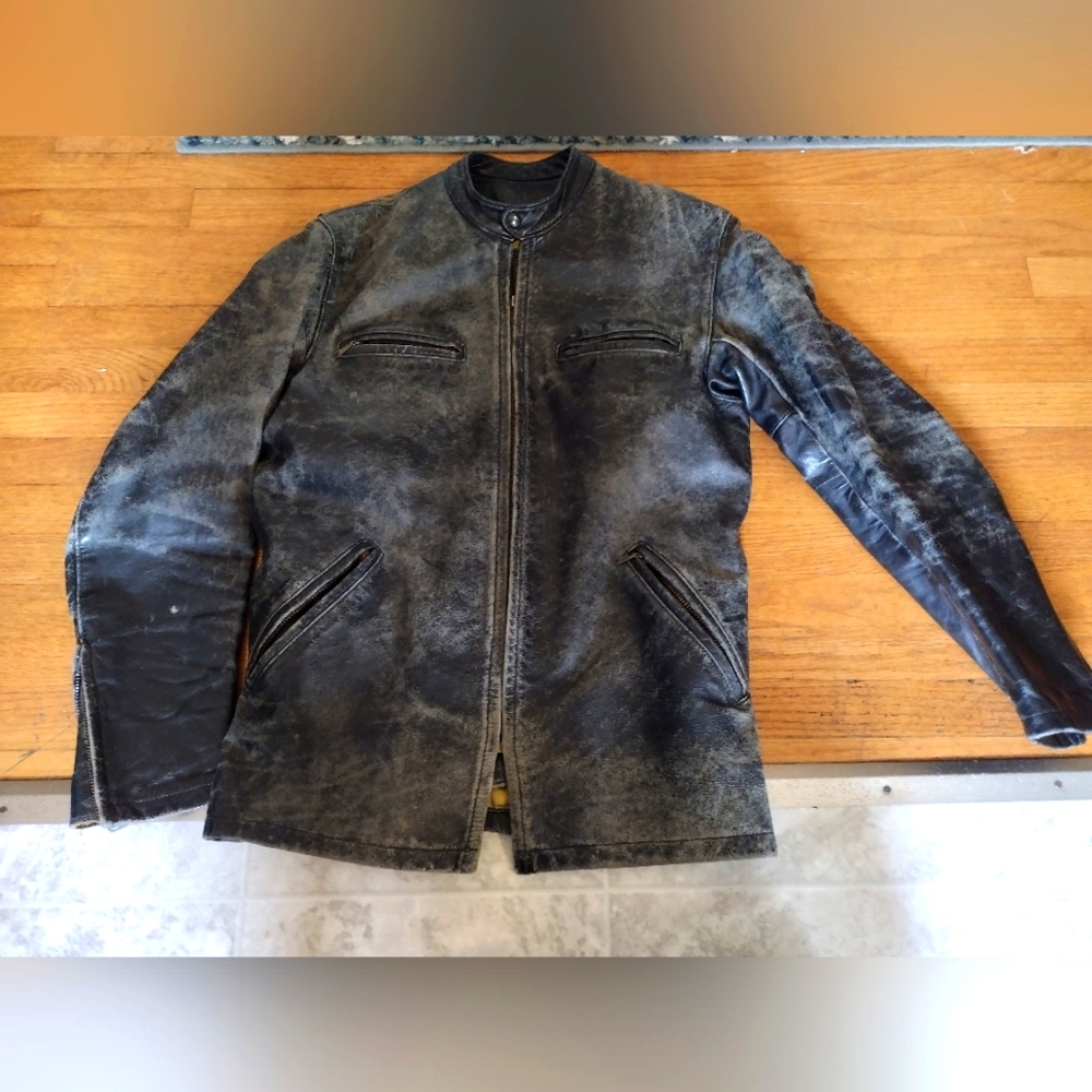 Rare Vintage Bates Cafe Motorcycle Leather Jacket and Pants